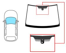 PARE-BRISE TOYOTA COROLLA VERSO 2004-2007 AVANT / VERT / AVEC BASE MIROIR / AVEC CAPTEUR