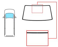 PARE-BRISE TOYOTA HIACE 1989-1996 AVANT / VERT