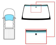 PARE-BRISE TOYOTA HILUX 2008-2011 2/4 PORTES / AVANT / VERT BANDE VERTE / AVEC BASE MIROIR