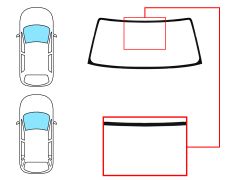 PARE-BRISE TOYOTA LAND CRUISER 1995-2003 FJ90 3/5 PORTES / AVANT / VERT