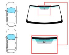 PARE-BRISE TOYOTA LAND CRUISER PRADO FJ150 2009-2015 3/5 PORTES / AVANT / VERT BANDE VERTE / AVEC BASE MIROIR / JOINTS PRÉMONTÉS