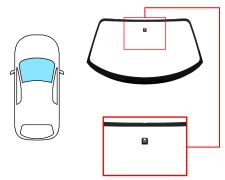 PARE-BRISE TOYOTA MR2 1999-2005 AVANT / VERT / AVEC BASE MIROIR 