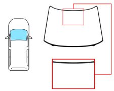 PARE-BRISE TOYOTA PREVIA 1990-2000 AVANT / BLEU