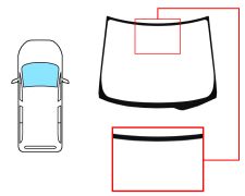 PARE-BRISE TOYOTA PREVIA 2000-2006 AVANT / VERT