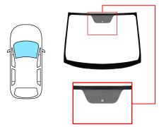 PARE-BRISE TOYOTA PRIUS 2003-2009 AVANT / VERT / AVEC BASE MIROIR 