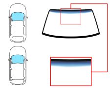 PARE-BRISE TOYOTA RAV4 1994-1996 3/5 PORTES / AVANT / VERT BANDE BLEUE