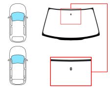 PARE-BRISE TOYOTA RAV4 2000-2003 3/5 PORTES / AVANT / VERT / AVEC BASE MIROIR