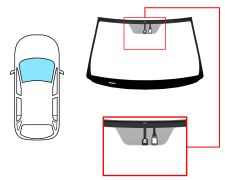 PARE-BRISE TOYOTA RAV4 2006-2009 AVANT / VERT / AVEC BASE MIROIR / AVEC CAPTEUR / JOINTS PRÉMONTÉS