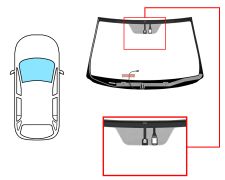 PARE-BRISE TOYOTA RAV4 2006-2009 AVANT / VERT / CHAUFFANT / AVEC BASE MIROIR / AVEC CAPTEUR / JOINTS PRÉMONTÉS