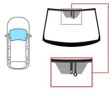 PARE-BRISE TOYOTA VERSO 2009-2013 AVANT / VERT / AVEC BASE MIROIR / AVEC CAPTEUR / JOINTS PRÉMONTÉS