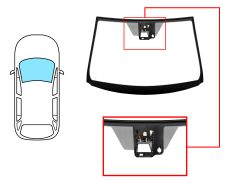 PARE-BRISE TOYOTA VERSO 2009-2013 AVANT / VERT / AVEC BASE MIROIR / AVEC CAPTEUR / AVEC SUPPORT CAMÉRA MODIFIÉ / JOINTS PRÉMONTÉS