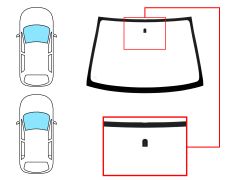 PARE-BRISE TOYOTA YARIS 2003-2006 3/5 PORTES / AVANT / VERT / AVEC BASE MIROIR
