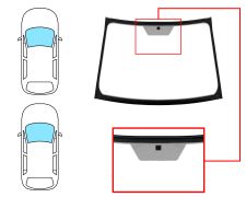 PARE-BRISE TOYOTA YARIS 2006-2009 3/5 PORTES / AVANT / VERT / AVEC BASE MIROIR A 4CM / JOINTS PRÉMONTÉS