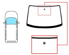 PARE-BRISE TOYOTA YARIS VERSO 1999-2006 AVANT / VERT / AVEC BASE MIROIR MODIFIÉE