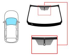 PARE-BRISE TOYOTA RAV4 2013-2015 AVANT / VERT / AVEC BASE MIROIR / JOINTS PRÉMONTÉS