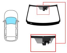 PARE-BRISE TOYOTA RAV4 2013-2015 AVANT / VERT / ACOUSTIQUE / AVEC BASE MIROIR / AVEC CAPTEUR / AVEC SUPPORT CAMÉRA / JOINTS PRÉMONTÉS
