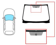 PARE-BRISE TOYOTA VERSO S 2010-2015 AVANT / VERT / ACOUSTIQUE / AVEC BASE MIROIR