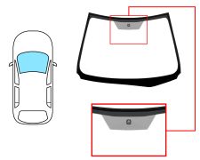 PARE-BRISE TOYOTA AURIS 2013-2015 5 PORTES / BREAK / AVANT / VERT / AVEC BASE MIROIR / JOINTS PRÉMONTÉS