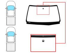 PARE-BRISE TOYOTA HILUX 2016-2021 2/4 PORTES / AVANT / VERT / AVEC BASE MIROIR