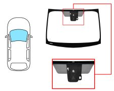 PARE-BRISE TOYOTA PRIUS+ 2012-2015 AVANT / VERT / ACOUSTIQUE / AVEC BASE MIROIR / AVEC CAPTEUR / AVEC SUPPORT CAMÉRA