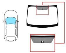 PARE-BRISE TOYOTA PRIUS+ 2012-2015 AVANT / VERT / ACOUSTIQUE / AVEC BASE MIROIR / AFFICHAGE TÊTE HAUTE