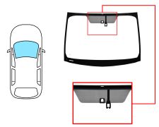 PARE-BRISE TOYOTA PRIUS+ 2012-2015 AVANT / VERT / ACOUSTIQUE / AVEC BASE MIROIR / AVEC CAPTEUR / AFFICHAGE TÊTE HAUTE