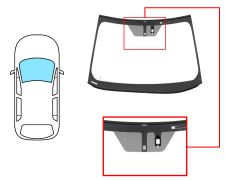 PARE-BRISE TOYOTA C-HR 2016-2020 AVANT / VERT / ACOUSTIQUE / ANTENNE / AVEC BASE MIROIR / AVEC CAPTEUR / JOINTS PRÉMONTÉS