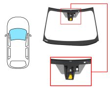 PARE-BRISE TOYOTA C-HR 2016-2020 AVANT / VERT / ACOUSTIQUE / ANTENNE / AVEC BASE MIROIR / AVEC CAPTEUR / AVEC SUPPORT CAMÉRA / JOINTS PRÉMONTÉS