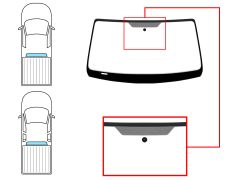PARE-BRISE VOLKSWAGEN AMAROK 2010-2016 2/4 PORTES / AVANT / VERT / AVEC BASE MIROIR / JOINTS PRÉMONTÉS