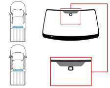 PARE-BRISE VOLKSWAGEN AMAROK 2010-2016 2/4 PORTES / AVANT / VERT / AVEC BASE MIROIR / AVEC CAPTEUR / JOINTS PRÉMONTÉS