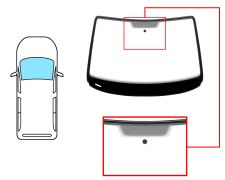 PARE-BRISE VOLKSWAGEN CADDY 2004-2010 AVANT / VERT / AVEC BASE MIROIR / JOINTS PRÉMONTÉS 