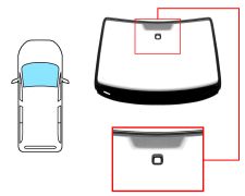 PARE-BRISE VOLKSWAGEN CADDY 2004-2010 AVANT / VERT / AVEC CAPTEUR CARRÉ / JOINTS PRÉMONTÉS 