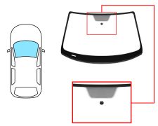 PARE-BRISE VOLKSWAGEN EOS 2006-2010 COUPÉ / CABRIOLET / AVANT / VERT / AVEC BASE MIROIR / JOINTS PRÉMONTÉS