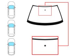 PARE-BRISE VOLKSWAGEN GOLF III 1992-1997 3/5 PORTES / BREAK / AVANT / VERT / AVEC BASE MIROIR MODIFIÉE / JOINTS PRÉMONTÉS