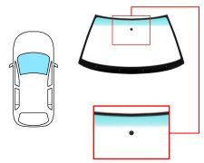 PARE-BRISE VOLKSWAGEN VENTO 1991-1998 AVANT / VERT BANDE VERTE / AVEC BASE MIROIR MODIFIÉ / JOINTS PRÉMONTÉS 