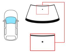 PARE-BRISE VOLKSWAGEN GOLF III 1992-1997 CABRIOLET / AVANT / VERT / AVEC BASE MIROIR / JOINTS PRÉMONTÉS