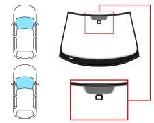 PARE-BRISE VOLKSWAGEN GOLF V 2004-2008 3/5 PORTES / AVANT / VERT / AVEC BASE MIROIR / AVEC CAPTEUR CARRÉ / JOINTS PRÉMONTÉS