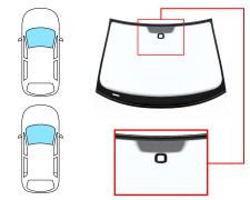 PARE-BRISE VOLKSWAGEN GOLF V 2004-2008 3/5 PORTES / AVANT / BLEU / AVEC BASE MIROIR / AVEC CAPTEUR CARRÉ / JOINTS PRÉMONTÉS