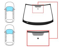PARE-BRISE VOLKSWAGEN GOLF VI 2008-2012 3/5 PORTES / AVANT / VERT / ACOUSTIQUE / AVEC BASE MIROIR / JOINTS PRÉMONTÉS
