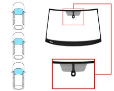 PARE-BRISE VOLKSWAGEN GOLF VII 2017-2020 MODÈLE PANORAMIQUE / 3/5 PORTES / BREAK / AVANT / VERT / AVEC BASE MIROIR / AVEC CAPTEUR / JOINTS PRÉMONTÉS