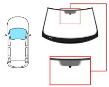 PARE-BRISE VOLKSWAGEN GOLF V 2004-2008 VARIANT / AVANT / VERT / AVEC BASE MIROIR A 10 CM DU BORD / JOINTS PRÉMONTÉS