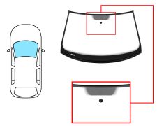 PARE-BRISE VOLKSWAGEN JETTA 2005-2011 AVANT / VERT / AVEC BASE MIROIR A 14 CM DU BORD / JOINTS PRÉMONTÉS