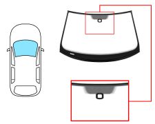 PARE-BRISE VOLKSWAGEN JETTA 2005-2011 AVANT / VERT / AVEC BASE MIROIR / AVEC CAPTEUR / JOINTS PRÉMONTÉS