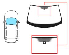 PARE-BRISE VOLKSWAGEN GOLF V 2004-2008 VARIANT / AVANT / VERT / AVEC BASE MIROIR / AVEC CAPTEUR / JOINTS PRÉMONTÉS