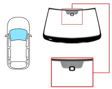PARE-BRISE VOLKSWAGEN JETTA 2011-2014 AVANT / VERT / AVEC CAPTEUR / JOINTS PRÉMONTÉS