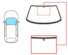 PARE-BRISE VOLKSWAGEN PASSAT 1988-1993 4 PORTES / BREAK / AVANT / VERT / AVEC BASE MIROIR / JOINTS PRÉMONTÉS 
