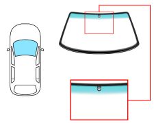 PARE-BRISE VOLKSWAGEN PASSAT 1988-1993 4 PORTES / BREAK / AVANT / VERT BANDE VERTE / AVEC BASE MIROIR / JOINTS PRÉMONTÉS 