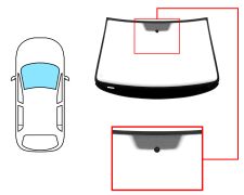 PARE-BRISE VOLKSWAGEN PASSAT 2005-2010 4 PORTES / BREAK / AVANT / VERT / AVEC BASE MIROIR A 10,5CM DU BORD / JOINTS PRÉMONTÉS