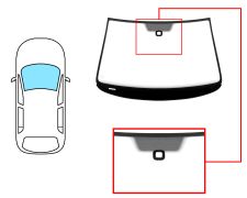 PARE-BRISE VOLKSWAGEN PASSAT 2005-2010 4 PORTES / BREAK / AVANT / VERT / AVEC BASE MIROIR / AVEC CAPTEUR A 10,5CM DU BORD / JOINTS PRÉMONTÉS