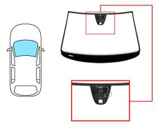 PARE-BRISE VOLKSWAGEN PASSAT 2005-2010 4 PORTES / BREAK / AVANT / VERT / AVEC BASE MIROIR / AVEC CAPTEUR / AVEC SUPPORT CAMÉRA / JOINTS PRÉMONTÉS